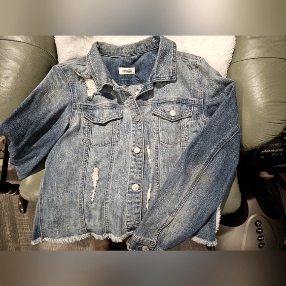Bootlegger cropped denim jacket - size Large - Picture 2 of 5